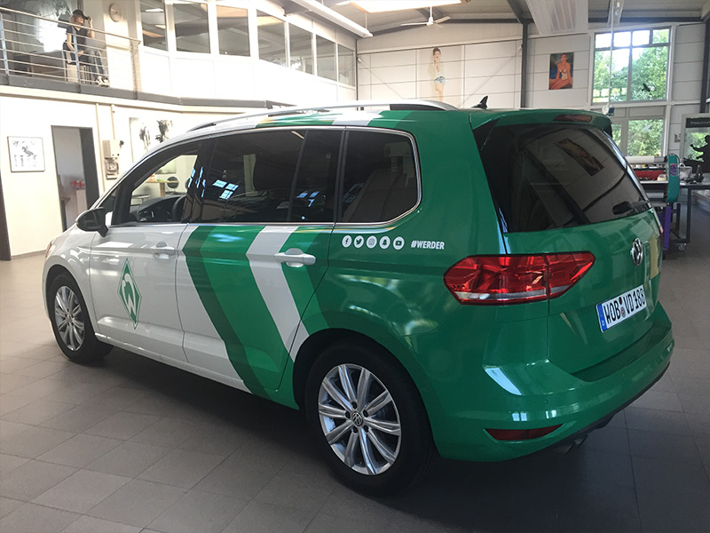 Fahrzeugbeschriftung Werder Bremen