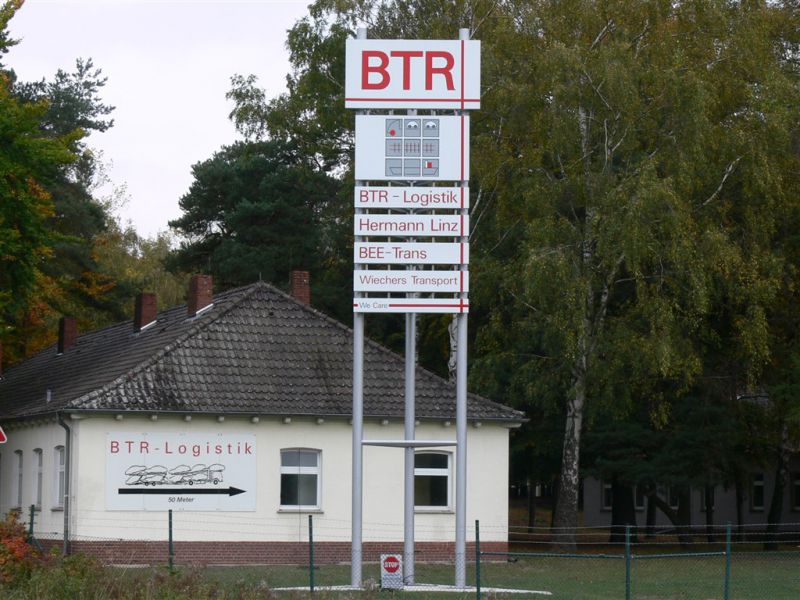 Schildersysteme BTR Logistik